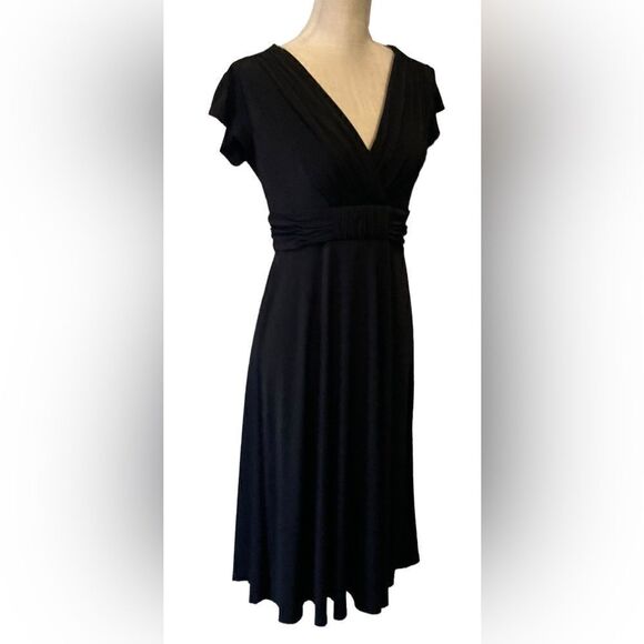 Jones Wear Black Midi Dress Size 8 NWOT - Picture 2 of 8